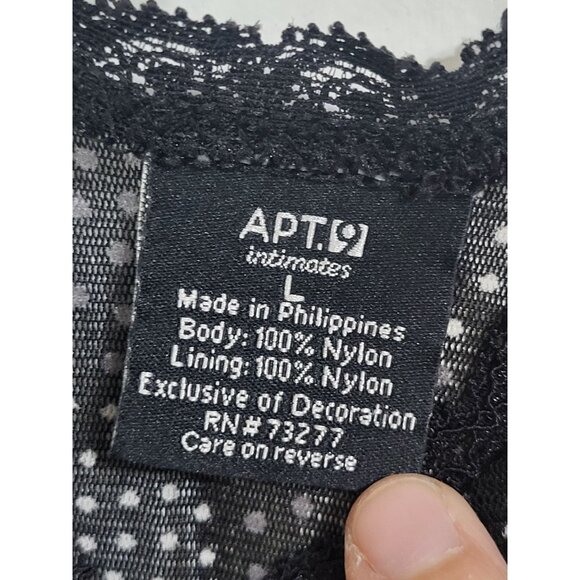APT. 9 INTIMATES LG Sheer Babydoll Print Nightgown Slip Chemise Coquette Y2K - Picture 6 of 9